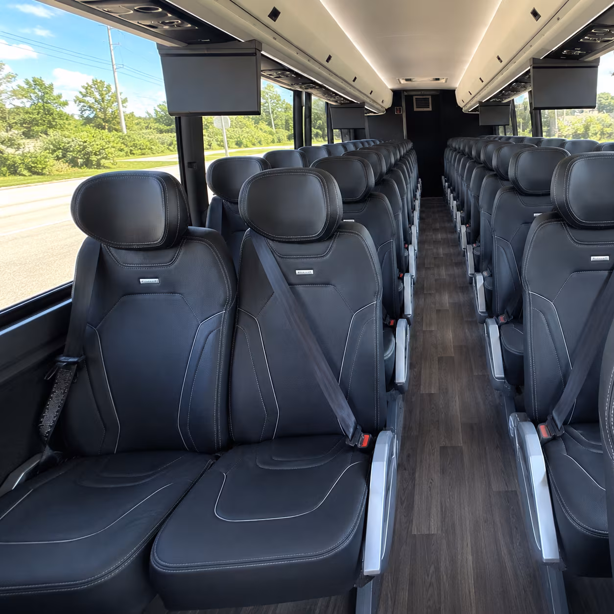 sacramento charter bus inside